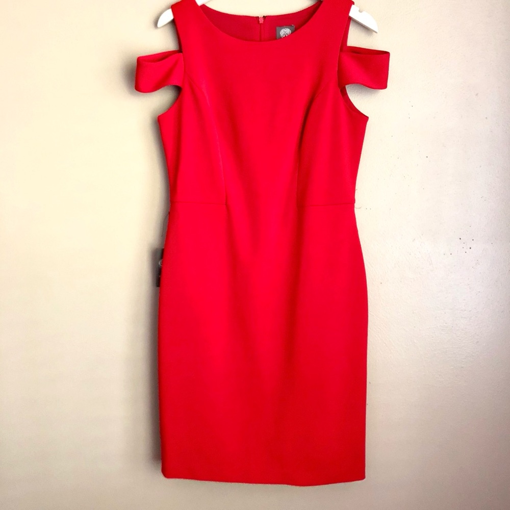 [Vince Camuto] Cold Shoulder Red Dress